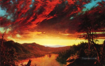 荒野の夕暮れの風景 ハドソン川のフレデリック・エドウィン教会 Oil Paintings